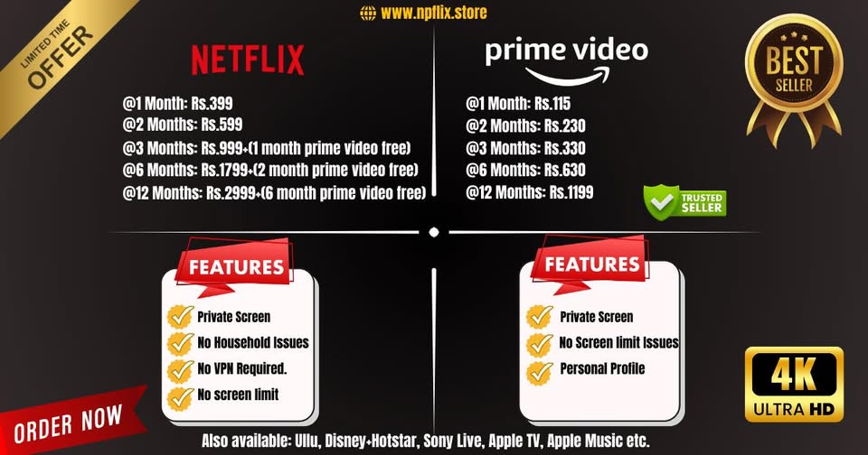 Netflix subscription in Nepal - 1 to 4 Screens